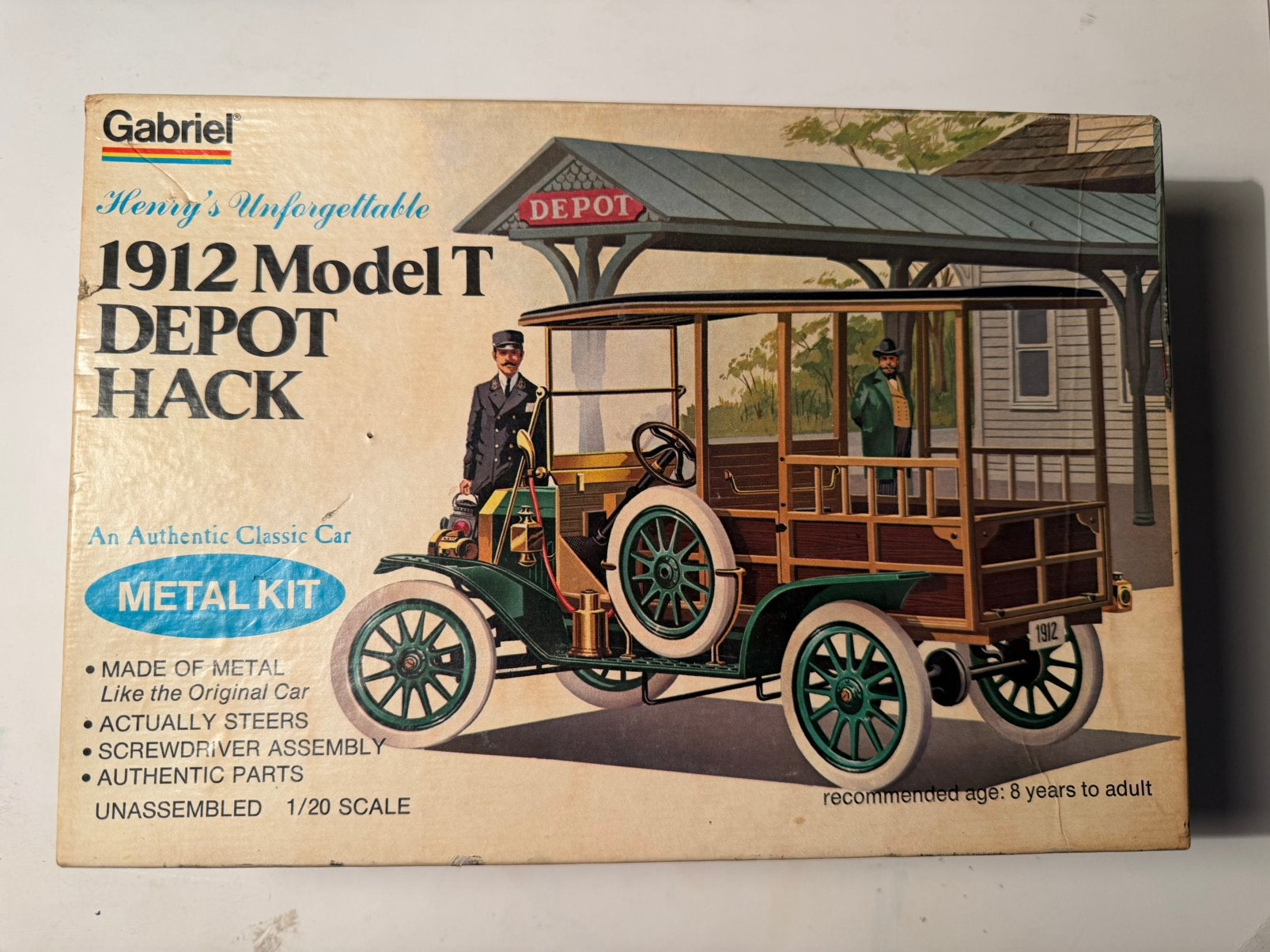 Gabriel 1:20 1912 Ford Model T Metal Modelbouwdoos, Overige merken, Auto, Groter dan 1:32, Ophalen of Verzenden