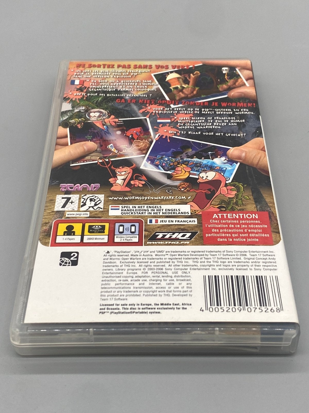 Worms Open Warfare - PSP PlayStation Portable - Compleet THQ, Avontuur en Actie, Gekoppelde computers, 2 spelers, Ophalen of Verzenden