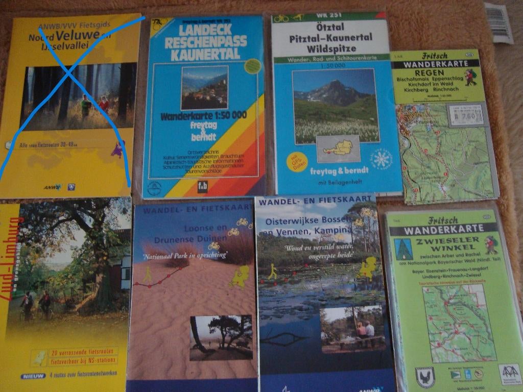 Wandel-fietskaarten per stuk te koop, Boeken, Reisgidsen, Overige merken, Fiets- of Wandelgids, Europa, Nieuw
