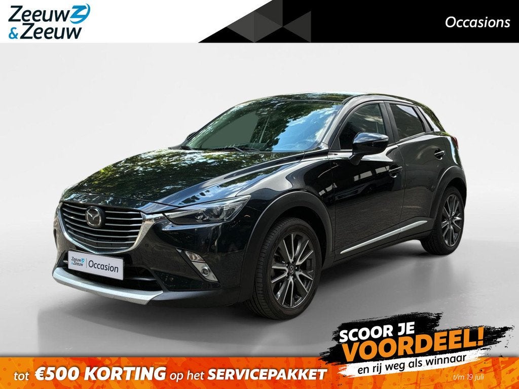 Mazda CX-3 2.0 SkyActiv-G 120 TS Head up Display | Bose | Na, Auto's, Mazda, 1998 cc, Stof, 4 cilinders, Zwart
