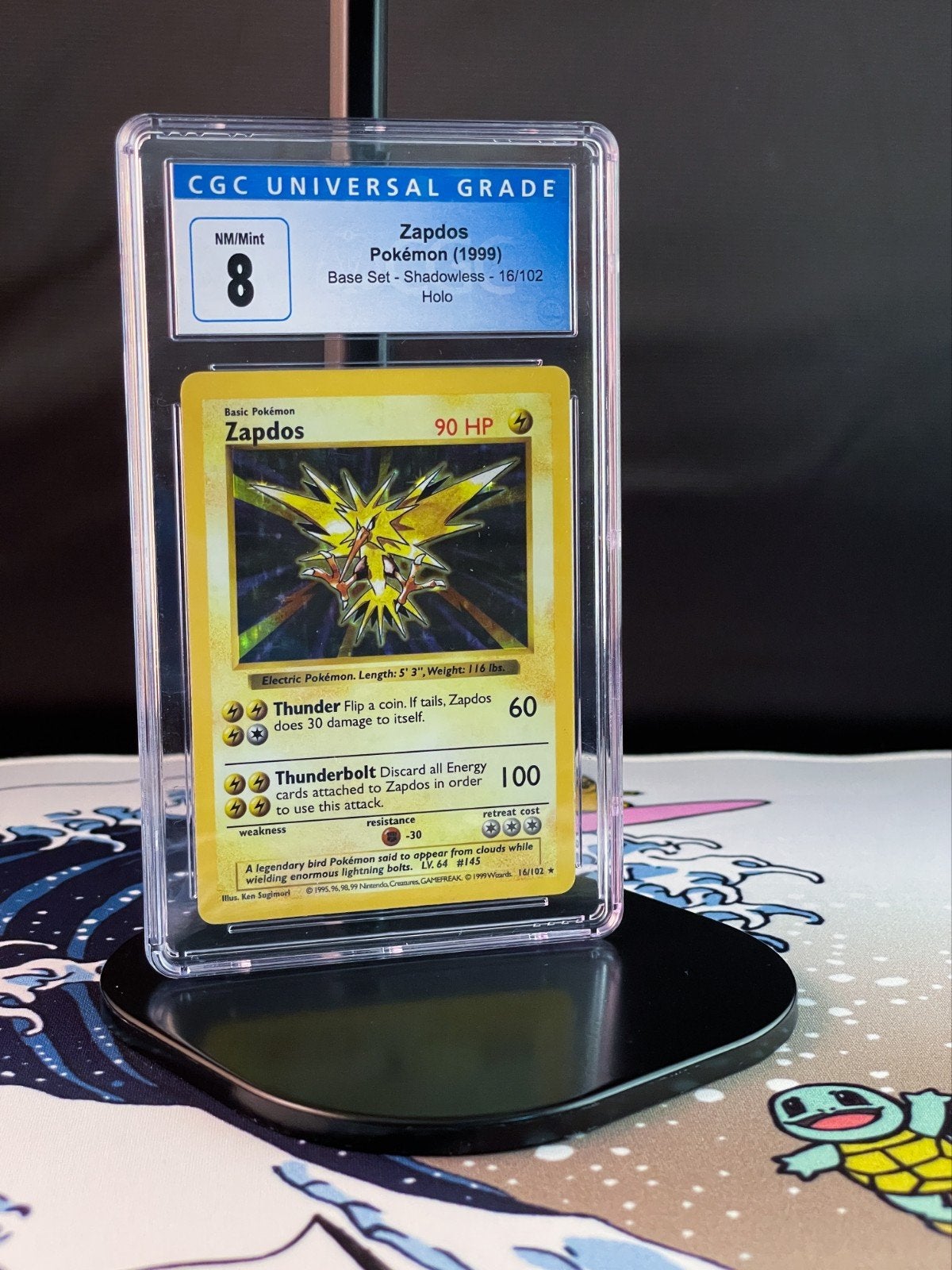 Zapdos Shadowless CGC 8 Blue Label, Ophalen of Verzenden, Zo goed als nieuw