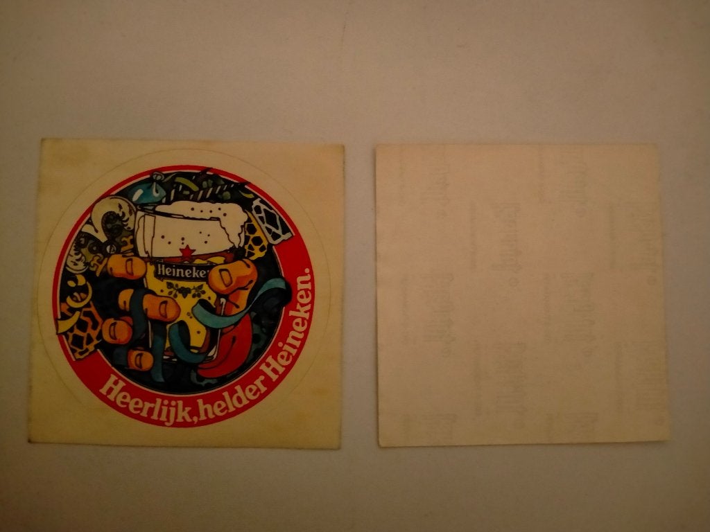 strip sticker Heerlijk Helder Heineken bier glas muziek 2, Ophalen of Verzenden, Gebruikt, Overige typen