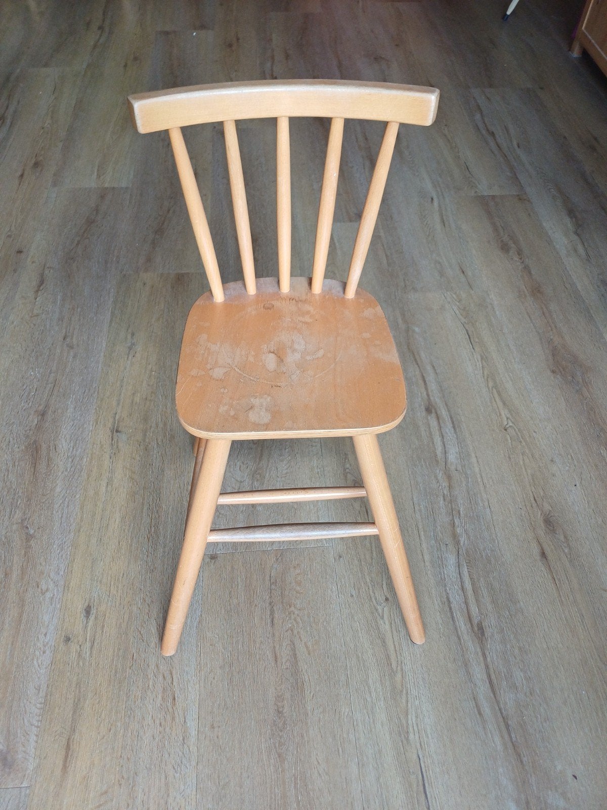ikea houten stoel hout kinderstoel kinderen, Ophalen, Gebruikt