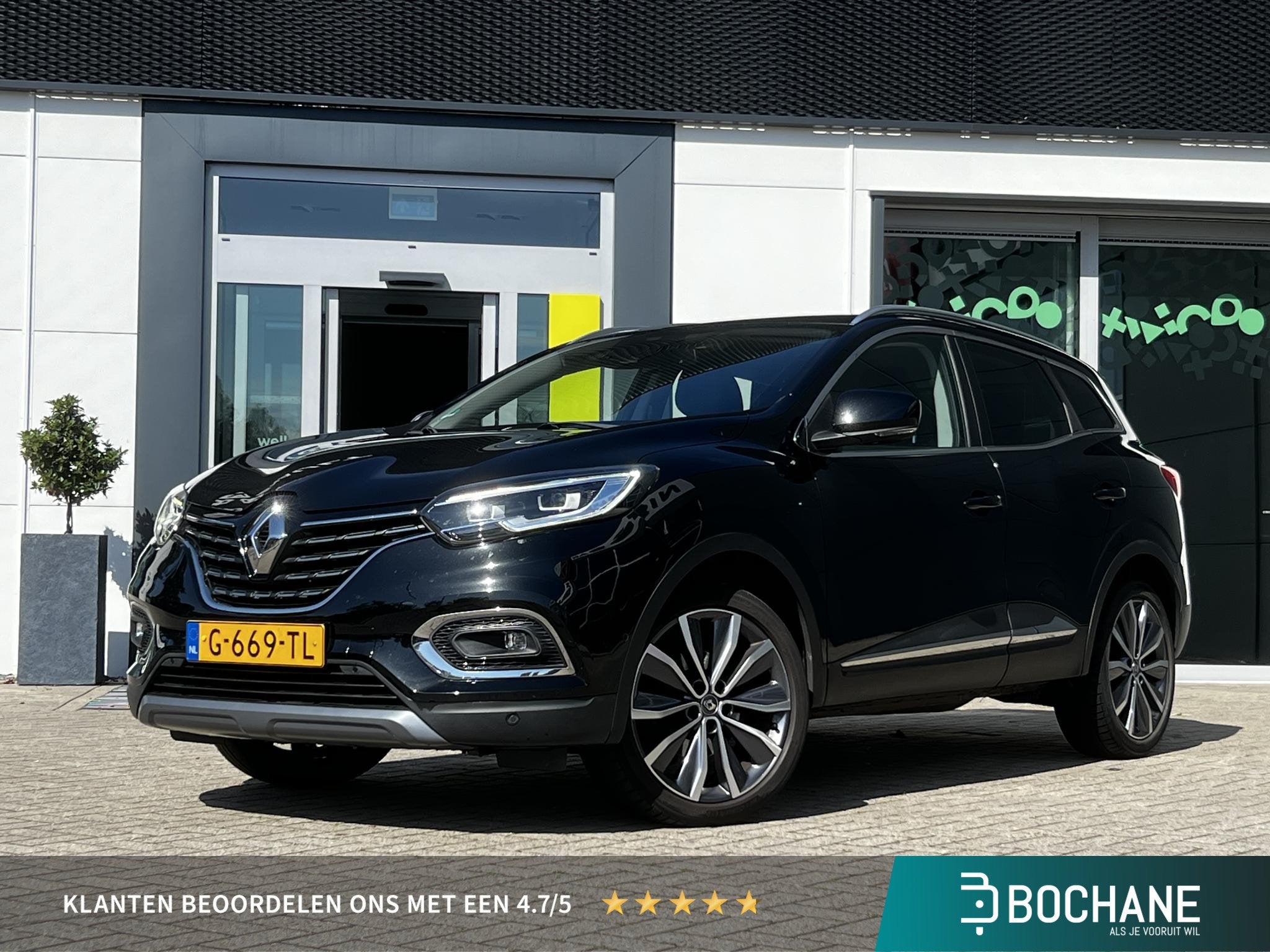 Renault Kadjar 1.3 TCe Intens | Lederen bekleding | Camera |, Auto's, Renault, Kadjar, Gebruikt, Zwart, Bedrijf