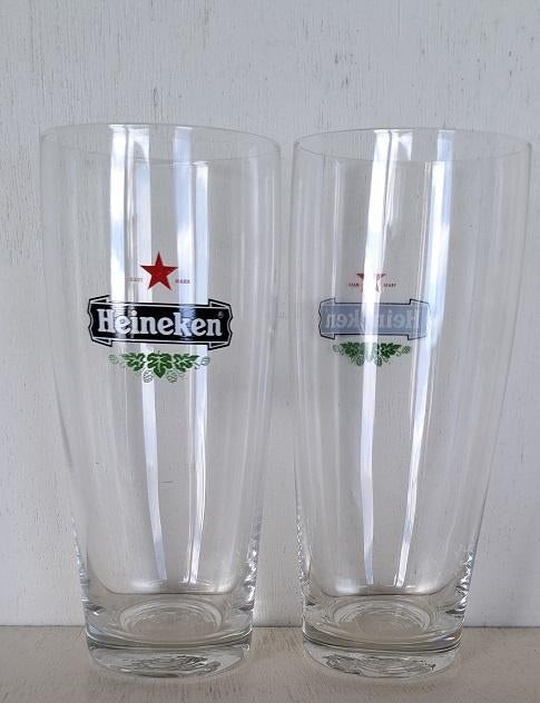 Heineken Bierglas Fluitje met logo 5, Ophalen of Verzenden, Zo goed als nieuw, Glas of Glazen, Heineken