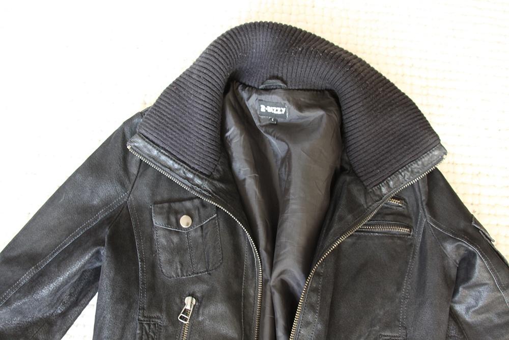 Prachtige Leren 2-Bizzy Jas (L) € 70,-, Zwart, Maat 42/44 (L), Ophalen of Verzenden, Zo goed als nieuw