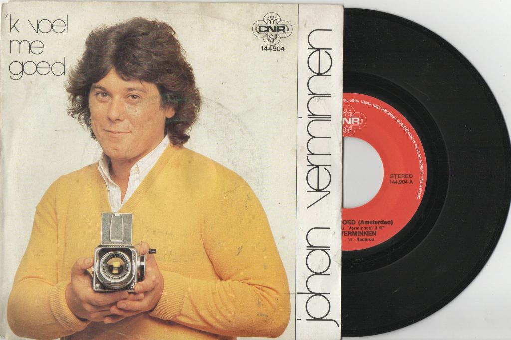 Johan Verminnen – 'k Voel Me Goed, Cd's en Dvd's, Vinyl | Nederlandstalig, Ophalen of Verzenden, Gebruikt, 7 inch, Pop