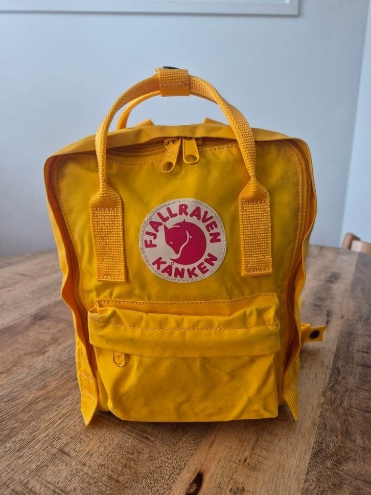 Fjallraven Kanken Mini Rugzak - Zonnig Geel, Overige merken, Gebruikt, Minder dan 30 cm, Ophalen of Verzenden