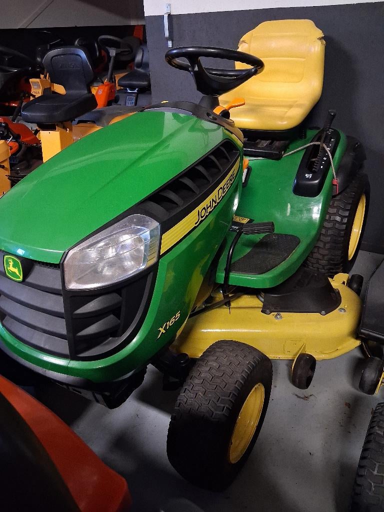 John Deere X165 22pk 2 Cyl, 122cm Edge Xtra incl Mulchkit!, Tuin en Terras, Zitmaaiers, Gebruikt, Versnellingen, John deere, John deere