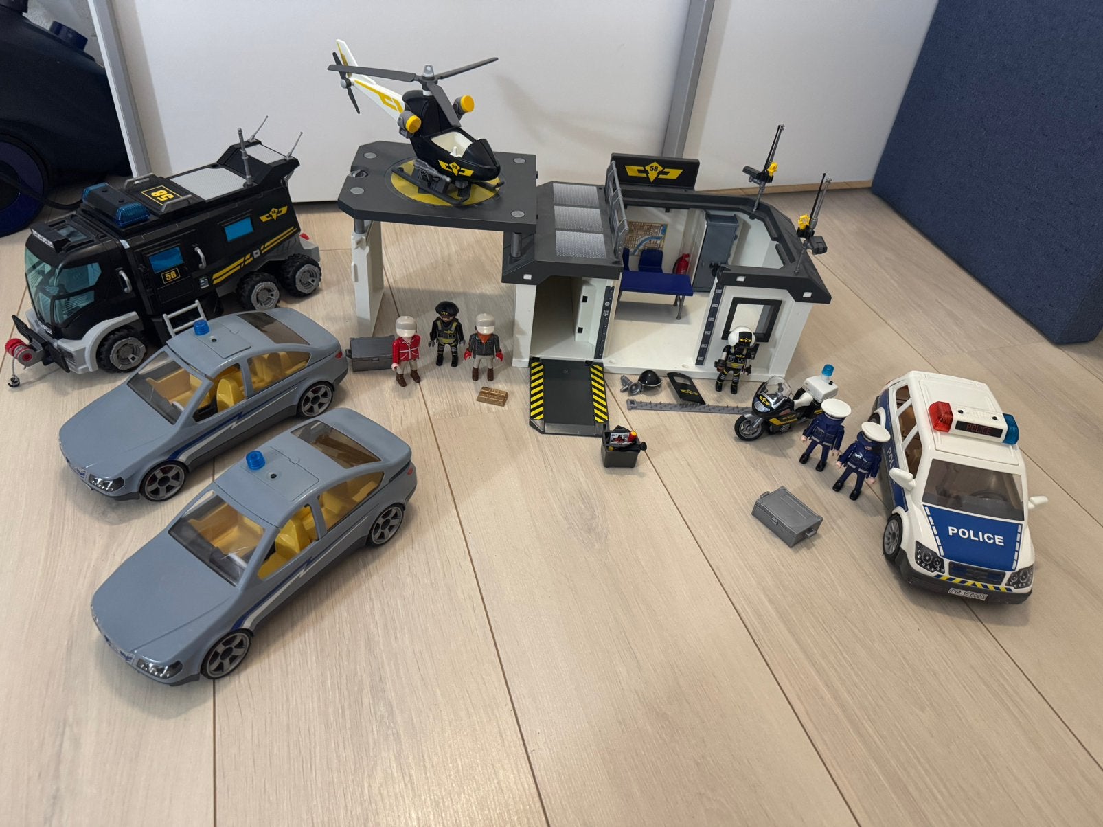 Grote politie set playmobil 6920 9361 9360 70338, Ophalen of Verzenden, Zo goed als nieuw
