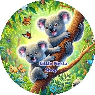 L2833 ouwel koalas 20cm eetbare taart print topper, Ophalen of Verzenden, Nieuw, Taarten, Versiering