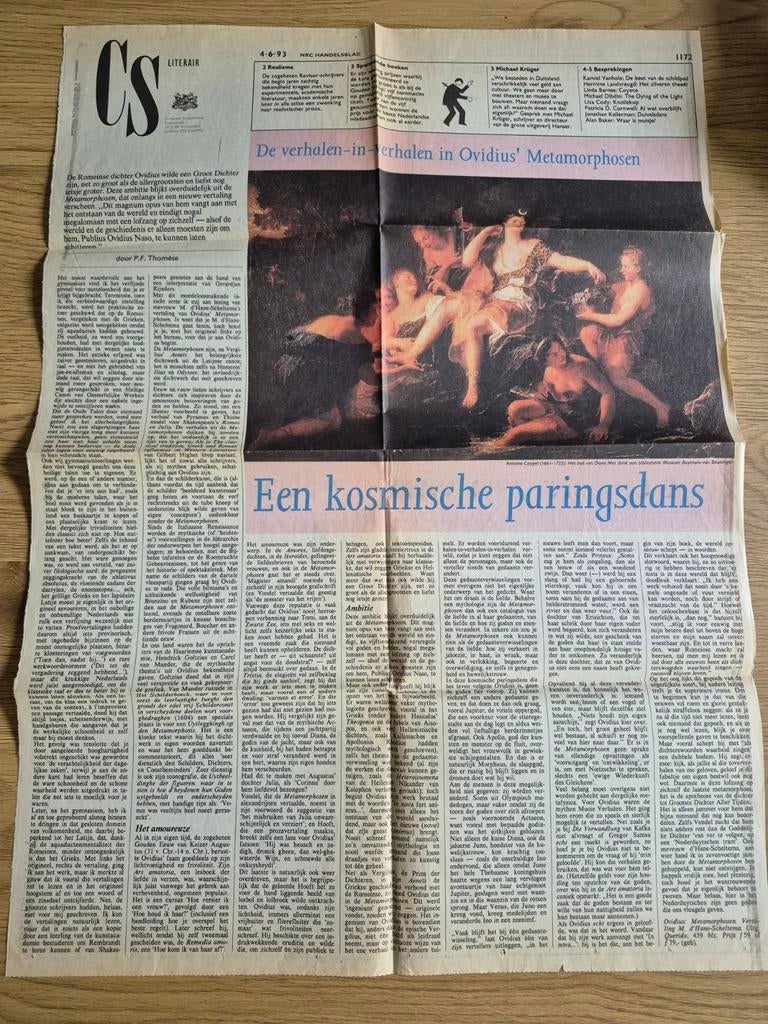 Oud krantenartikel NRC Handelsblad 4 juni 1993, Ophalen of Verzenden, Gelezen, Krant