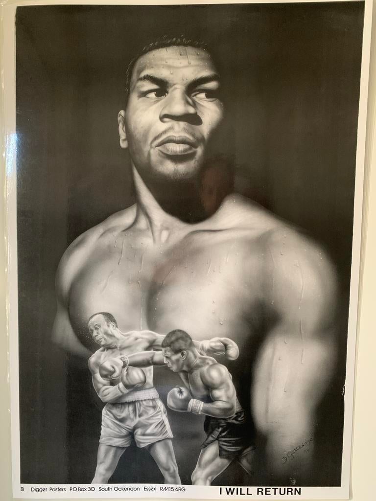 ‘rare’ Originele Mike Tyson Poster - D. Gutteridge 1994-2000, Verzamelen, Rechthoekig Staand, Ophalen of Verzenden, Zo goed als nieuw