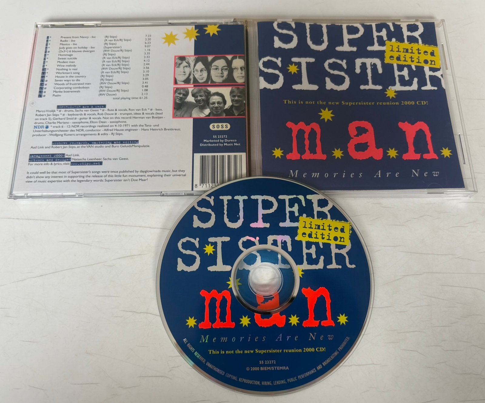 Supersister - M.A.N. (Limited edition, nieuwstaat), Cd's en Dvd's, Ophalen of Verzenden, Zo goed als nieuw, Poprock