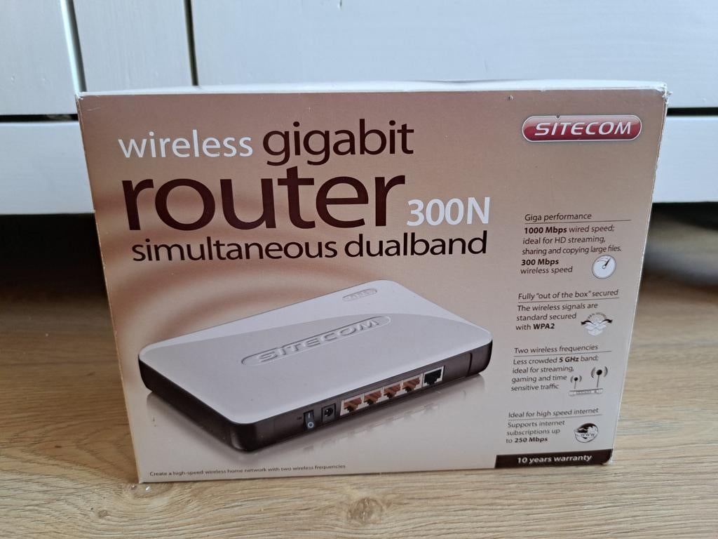 Sitecom Wireless Gigabit Router 300N Dualband, Ophalen of Verzenden, Zo goed als nieuw, Router, Sitecom