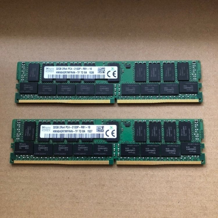 SK Hynix 64GB (2x32GB) DDR4 ECC R-DIMM 2133MHz, 2133MHz, Gebruikt, Server, DDR4
