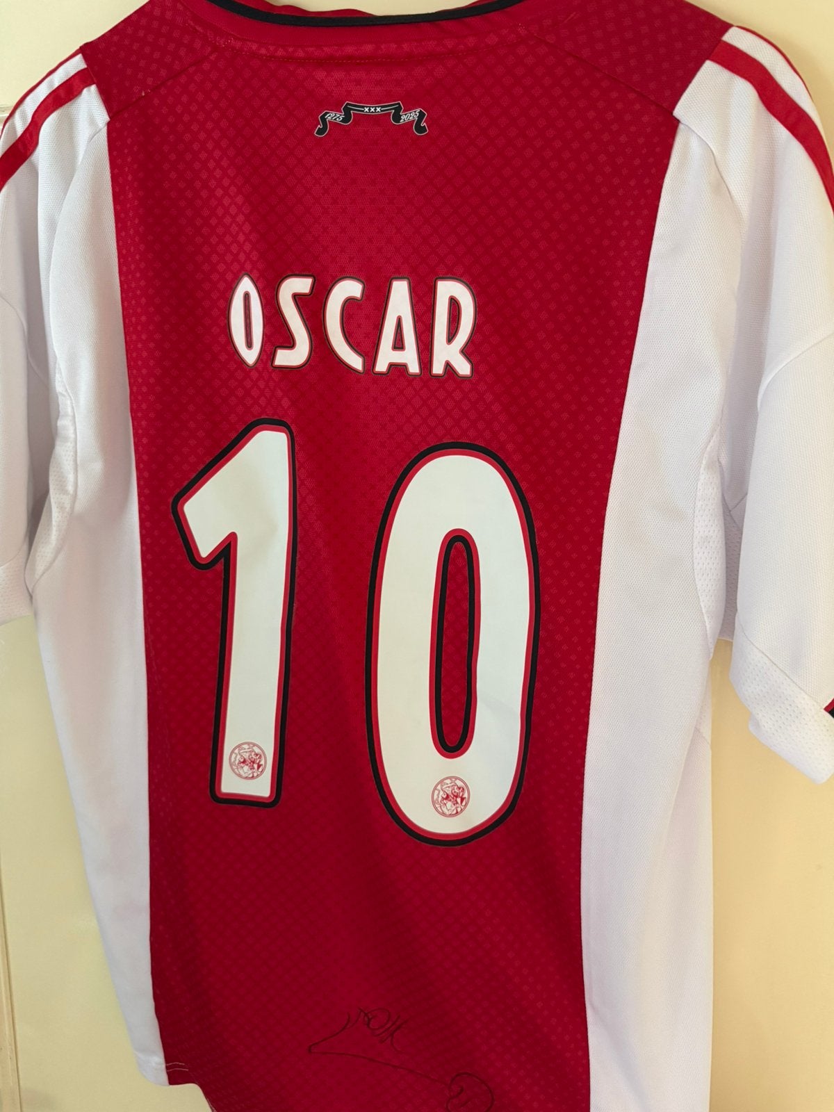 Ajax 2025/2026 gesigneerd shirt, Maat L, Ophalen of Verzenden, Gebruikt, Shirt