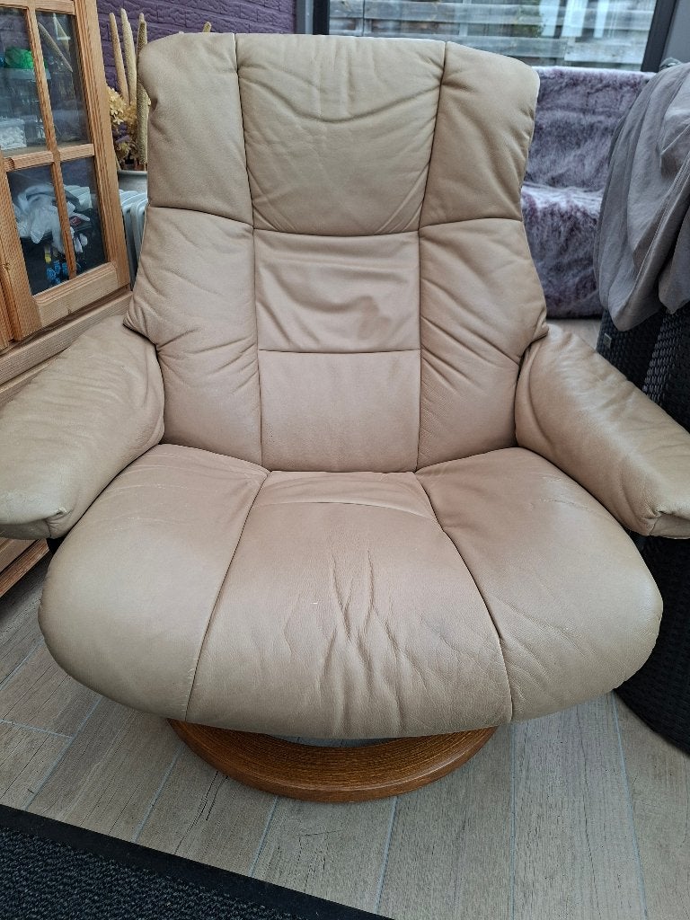 fauteuil stresless, Ophalen, Gebruikt, 50 tot 75 cm, Hout