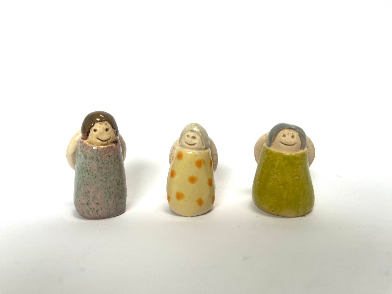 3 geluksengeltjes, Ophalen of Verzenden, Steen/keramiek