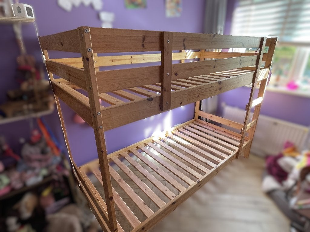 IKEA MYDAL stapelbed 90x200 | grenen | met lattenbodems, Ophalen, Gebruikt, Stapelbed