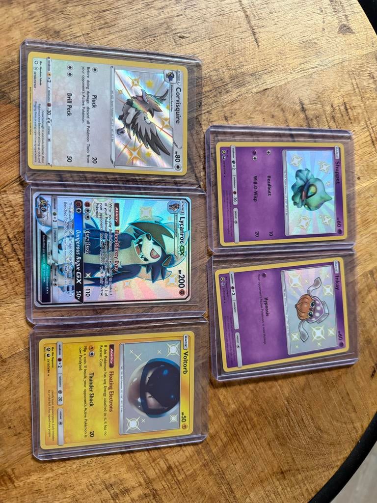 Pokemon - set (baby) shiny, Ophalen of Verzenden, Zo goed als nieuw, Meerdere kaarten, Foil