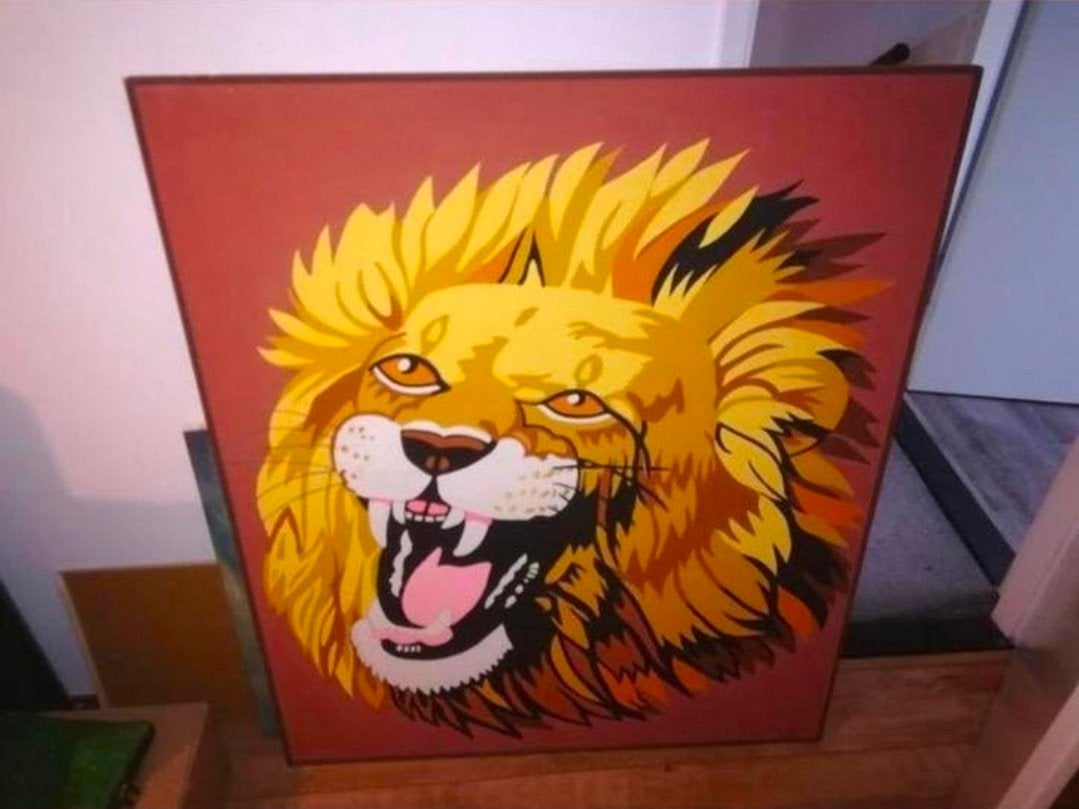 Lion schilderij Leeuwenkop. Leeuw., Ophalen