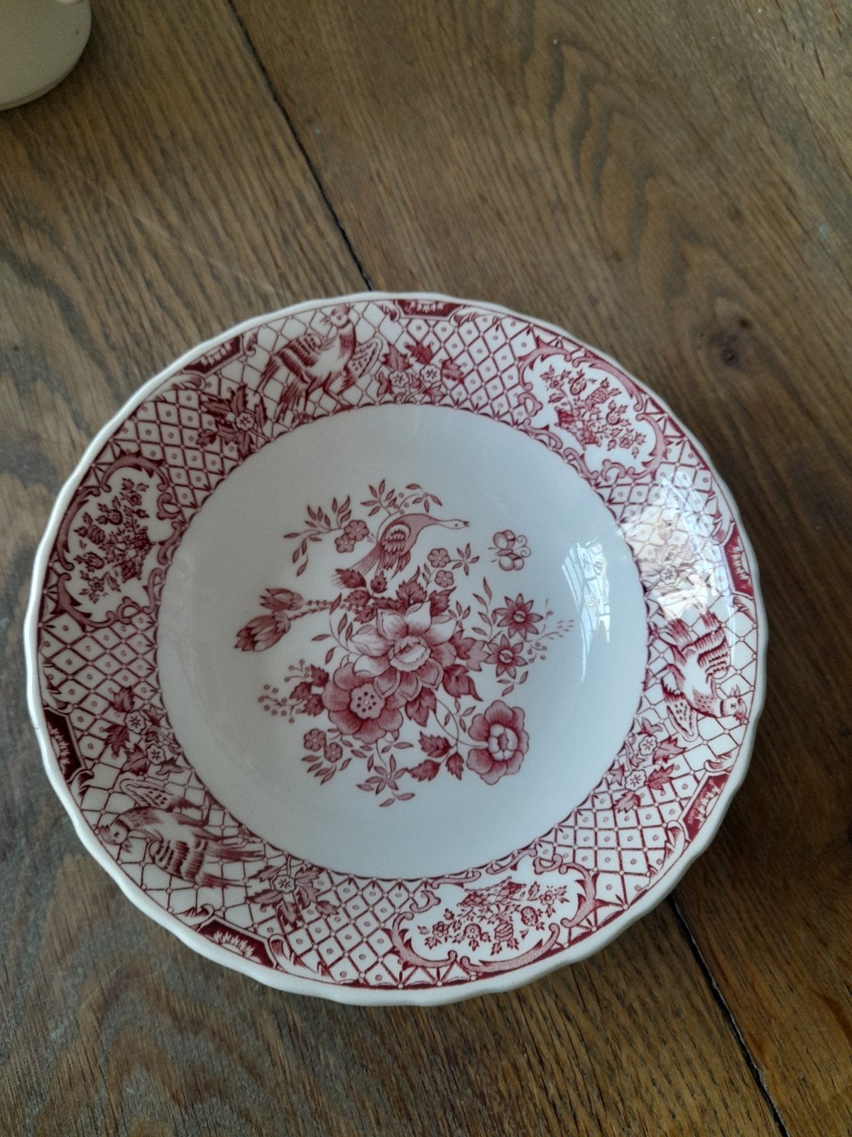 Mason's Ironstone 'Stratford' schaaltje, rood decor, Ophalen