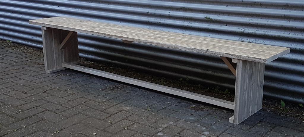 Tuinbankje terras binnen buiten 160cm hout, Tuin en Terras, Ophalen, Nieuw