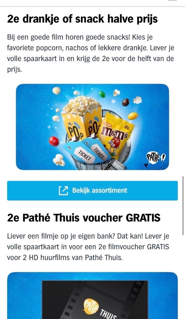 Tweede Pathé bioscoopkaartje gratis, Drie personen of meer, Niet van toepassing, Kortingskaartje