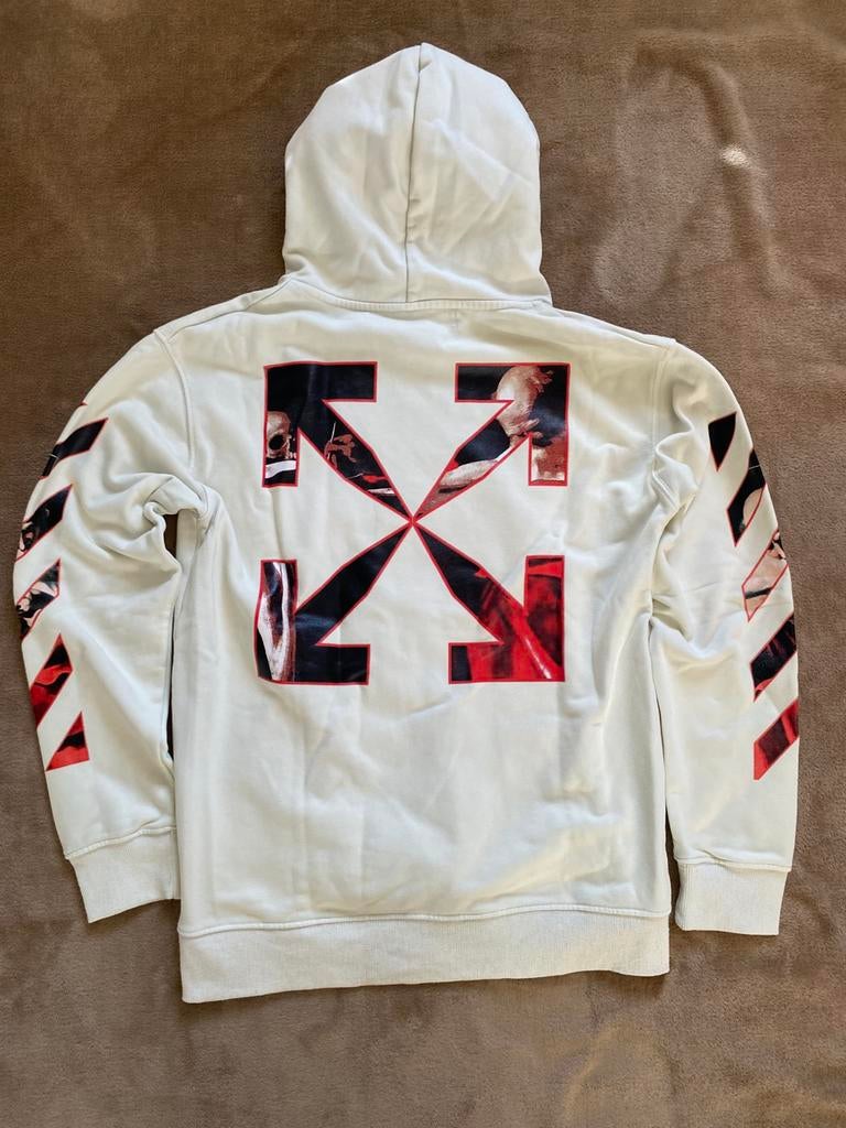 Off-White Caravaggio Arrow White Hoodie, Ophalen of Verzenden, Zo goed als nieuw, Maat 48/50 (M), Wit