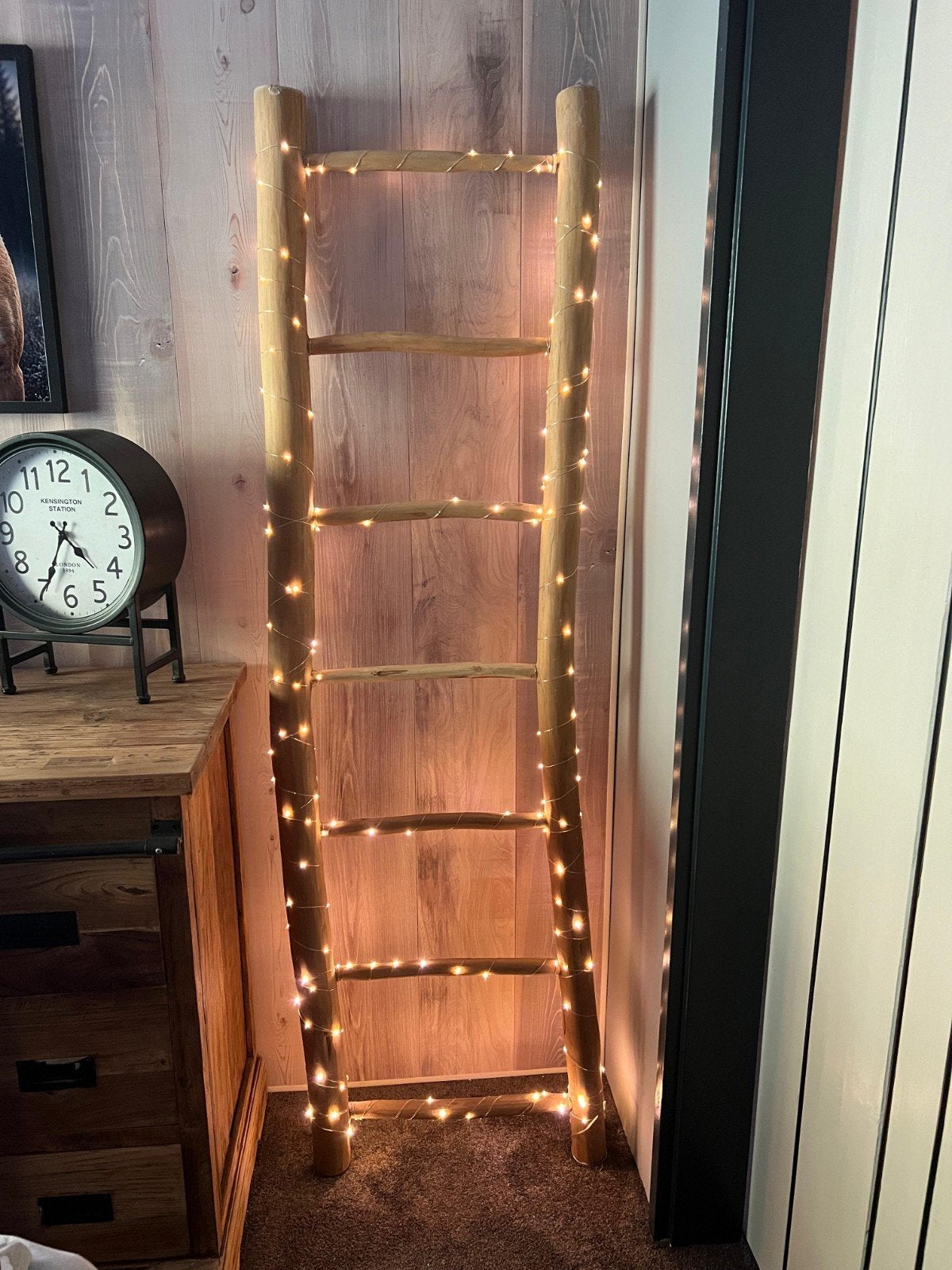 Decoratieve Houten Ladder - Heel Stabiel, Ophalen, Hout, Gebruikt, Landelijk