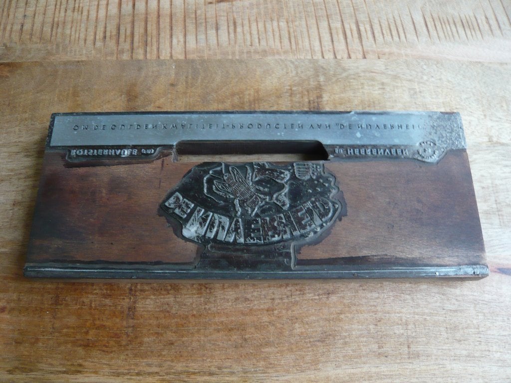 antiek drukblok fabriek Modderman Rotsterhaule, Ophalen of Verzenden