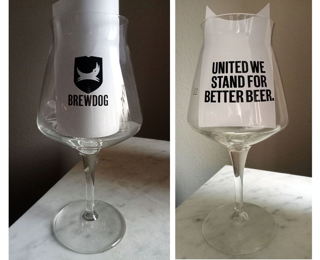 5 Nieuwe Brewdog Teku bierglazen 0,33 L., Ophalen of Verzenden, Nieuw, Glas of Glazen, Overige merken