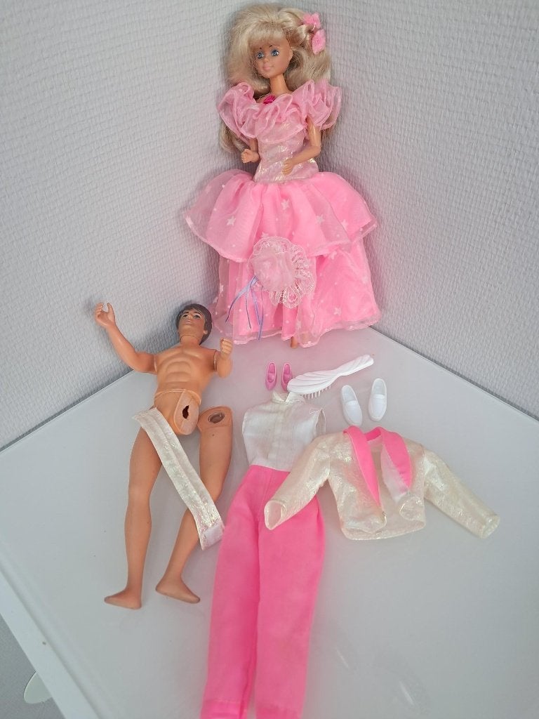 vintage barbie Fantasy Petra & Fred, Ophalen of Verzenden, Zo goed als nieuw, Pop