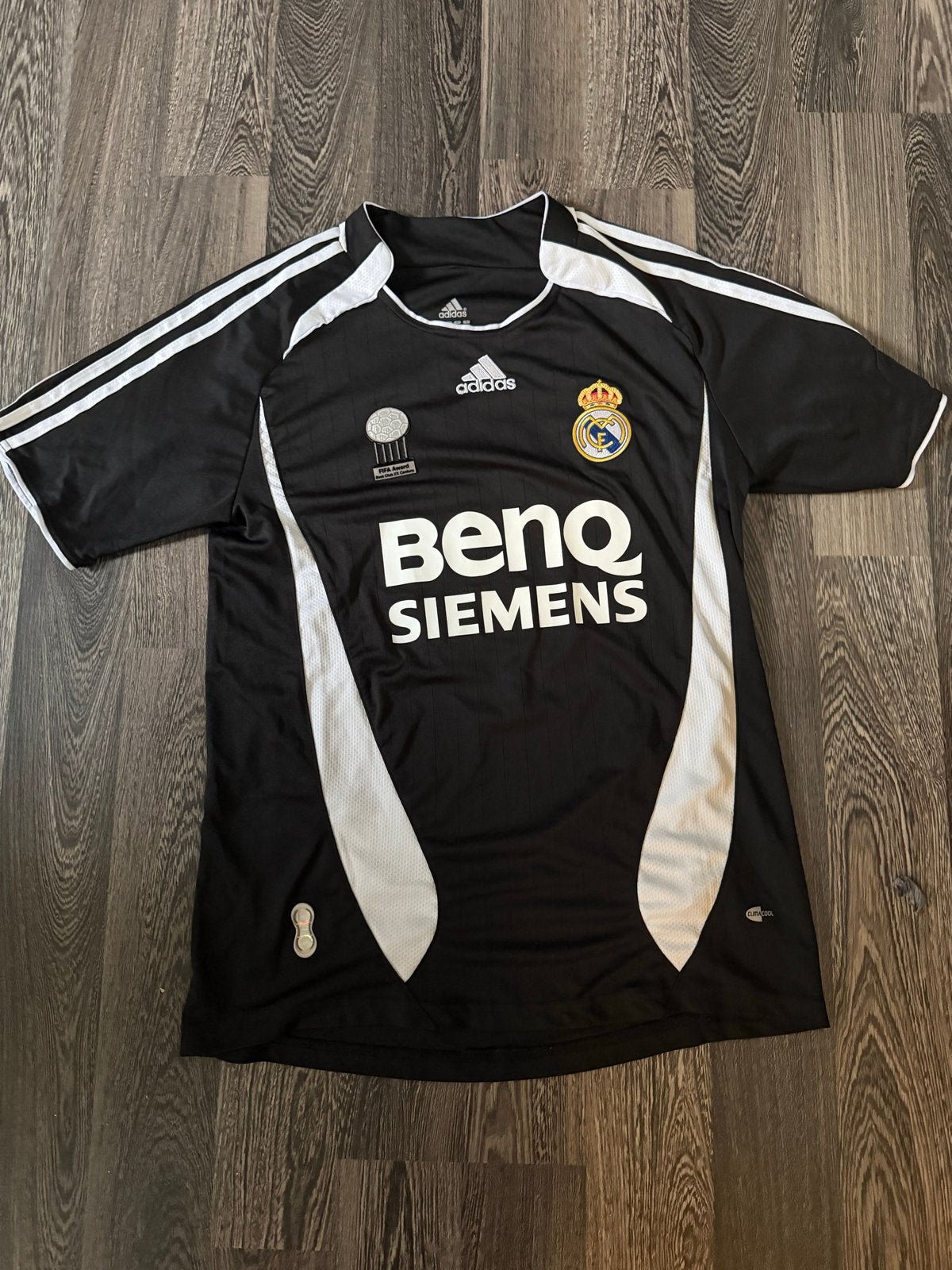 Real Madrid Ronaldo #9 Thuisshirt Zwart Maat M, Zwart, Zo goed als nieuw, Voetbal, Verzenden