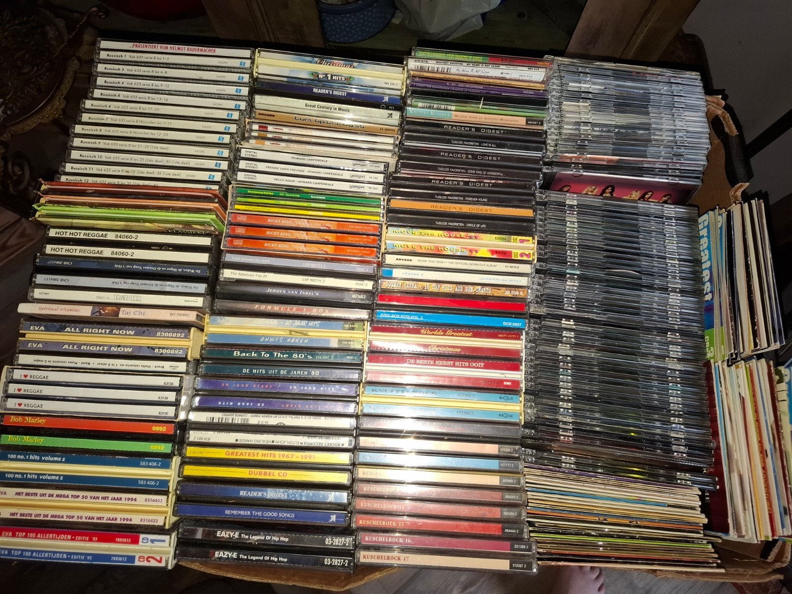 Krat vol 212 cd's, 2cd, singles cd's en promo's pop/rock/rnb, Ophalen, Gebruikt, Verzamelalbum