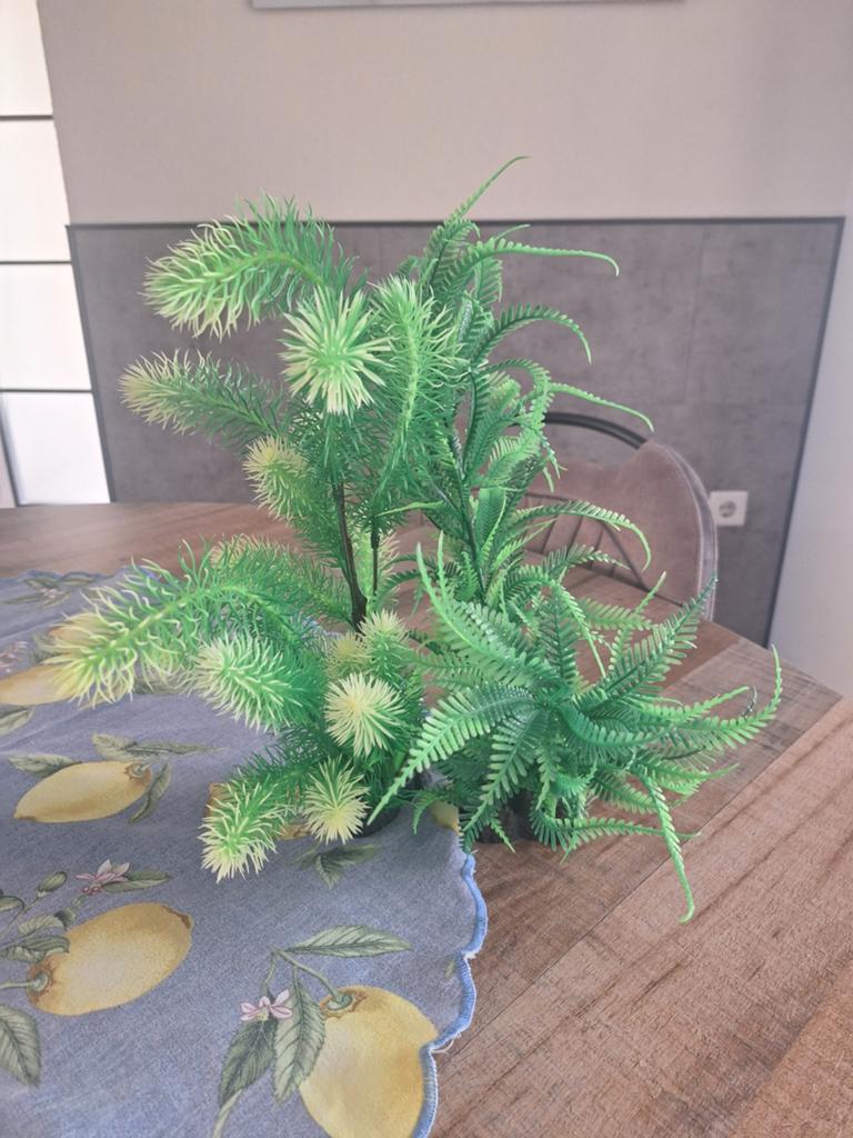 Groene Kunstplant - Realistische Varen Decoratie, Binnen, 40 cm, Groen, Kunstplant