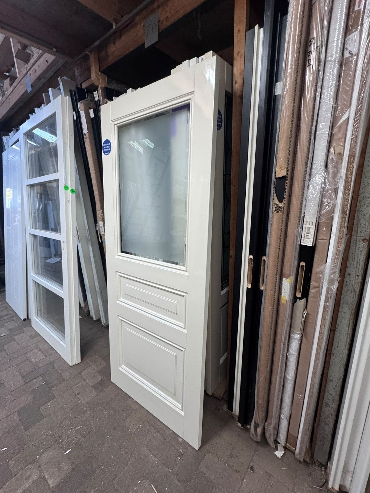 83x201,5cm binnendeur stomp paneel incl mat glas ZW7, Doe-het-zelf en Verbouw, Ophalen, ., Nieuw, .