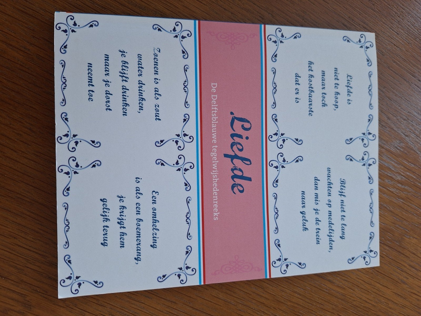 Boekje Liefde in Delftsblauwe Tegelwijsheden NIEUW, Ophalen of Verzenden, Nieuw
