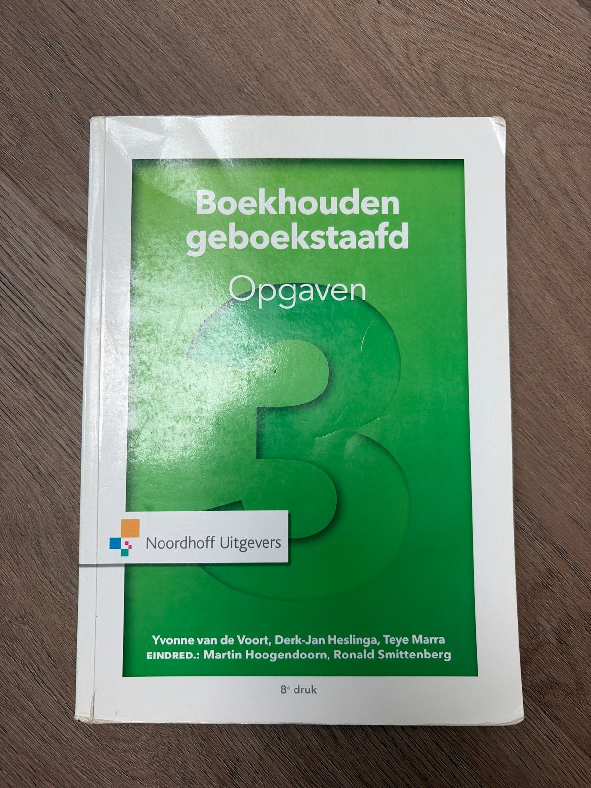 Boekhouden geboekstaafd Opgaven 3 - Noordhoff Uitgevers, Boeken, Ophalen of Verzenden, Gamma, Zo goed als nieuw, MBO