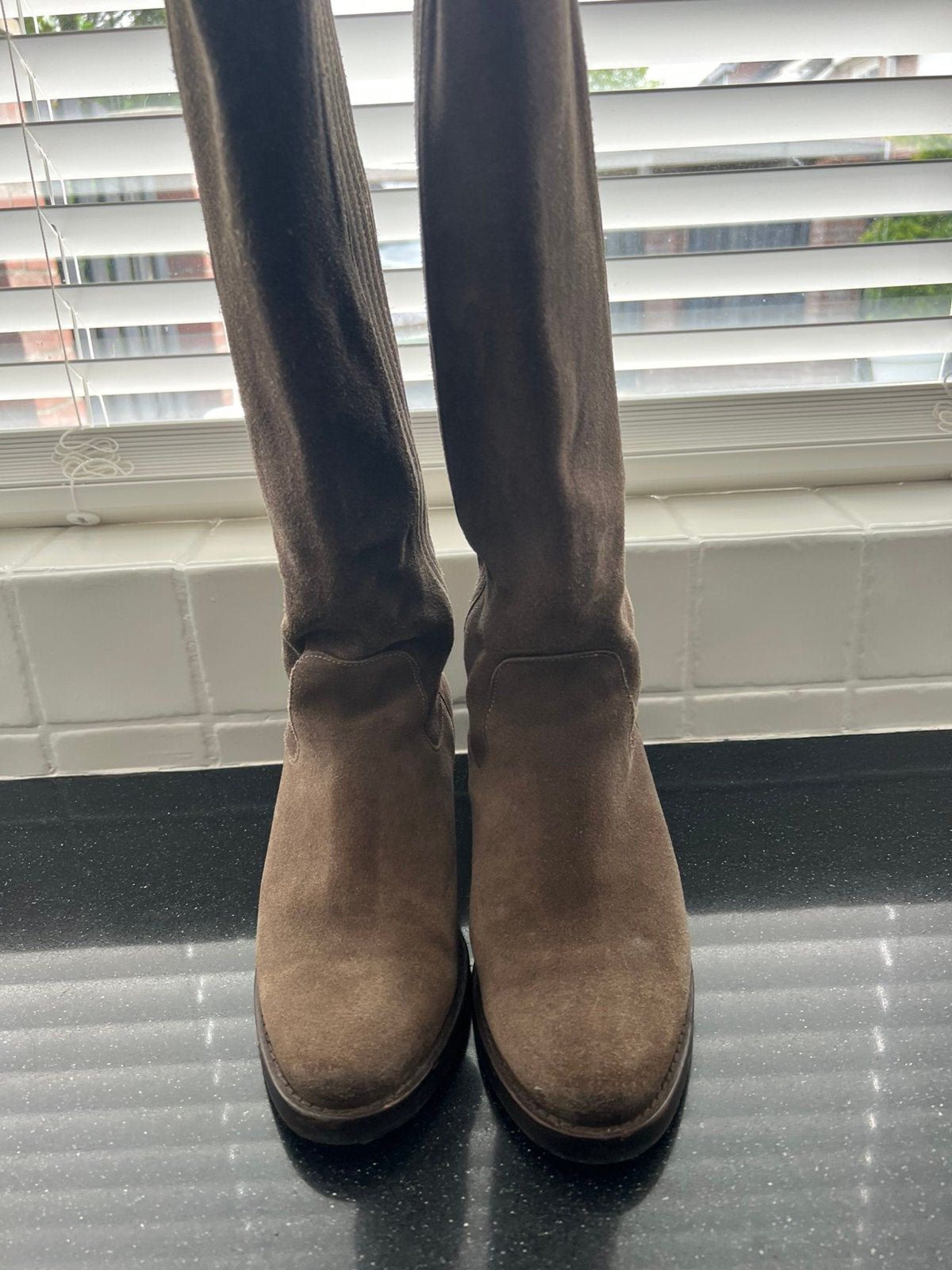 Shabbies laarzen maat 38, Ophalen of Verzenden, Zo goed als nieuw, Beige, Hoge laarzen