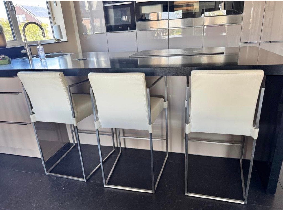 3 Bert Plantagie bar krukken, Ophalen, Gebruikt, 60 tot 90 cm, Leer