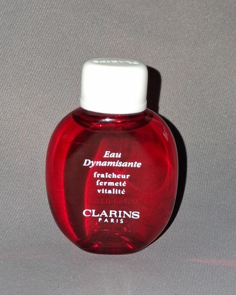 Volle parfum mini Clarins eau dynamisante, Ophalen of Verzenden, Zo goed als nieuw, Miniatuur, Gevuld