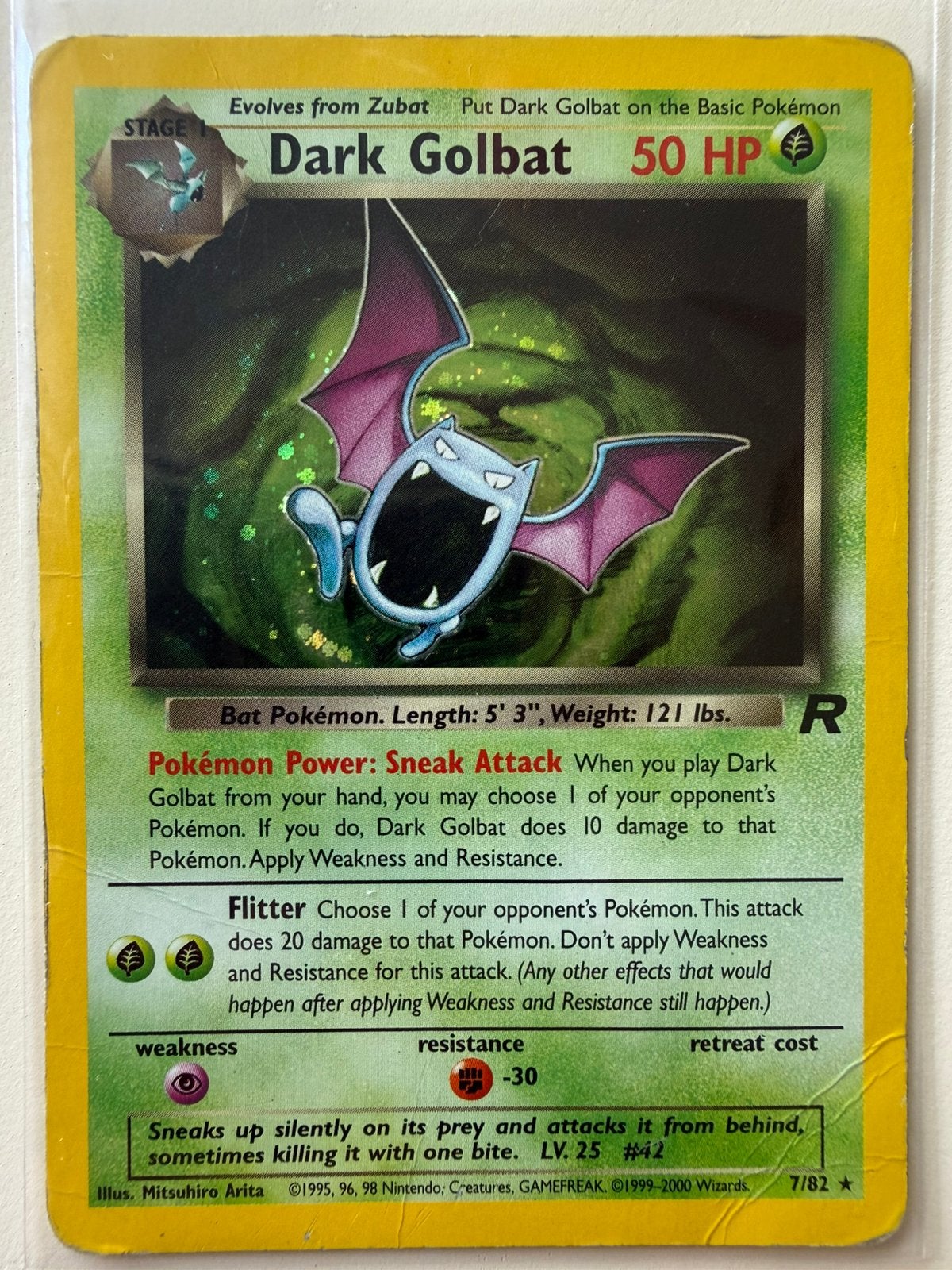 Dark Golbat Holo (TR 7) Team Rocket, Ophalen of Verzenden, Zo goed als nieuw