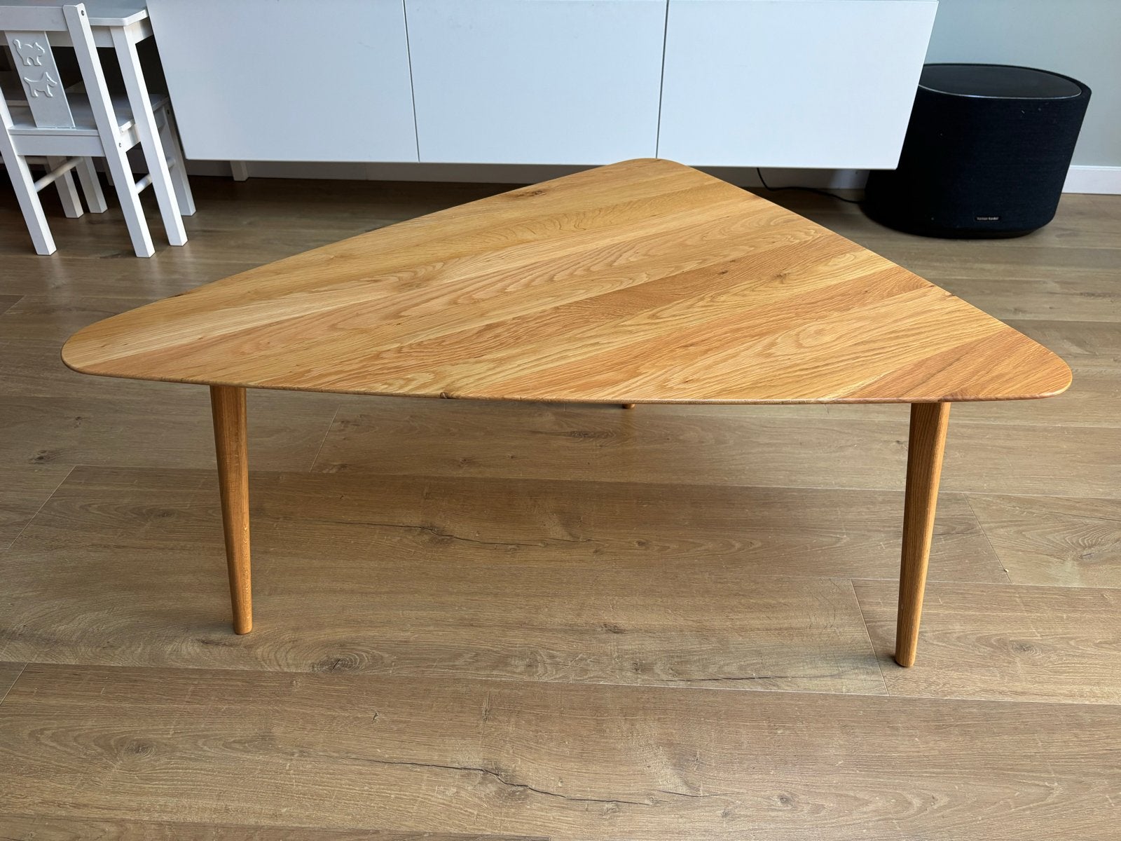 Sav & Økse Tomrer Salontafel Driehoek, Huis en Inrichting, Ophalen, 50 tot 100 cm, Eikenhout, 50 tot 100 cm