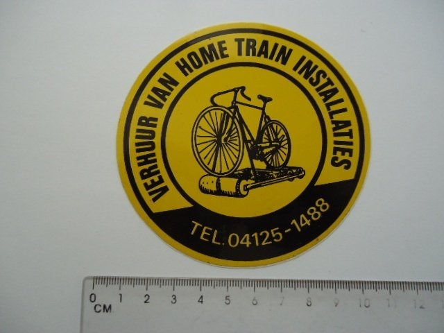 sticker oud Racefiets Hometrainer heesch oss retro nb, Verzenden, Zo goed als nieuw, Bedrijf of Vereniging