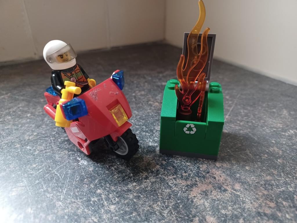 Lego city 6000 brandweer motor, Compleet, City, Lego, Ophalen of Verzenden