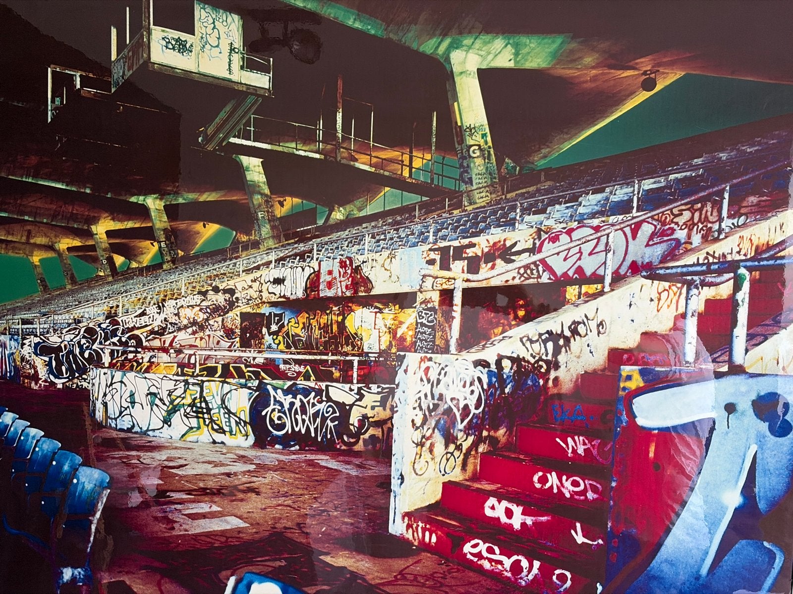 Gaby - Stadion (Cobra Art) - Hoogglans foto  Kunstwerk, Ophalen