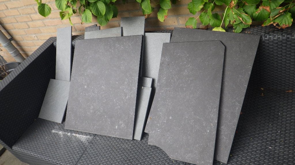 Partijtje Leistenen Tegels, Doe-het-zelf en Verbouw, Ophalen, 40 tot 60 cm, Keramiek, Overige typen