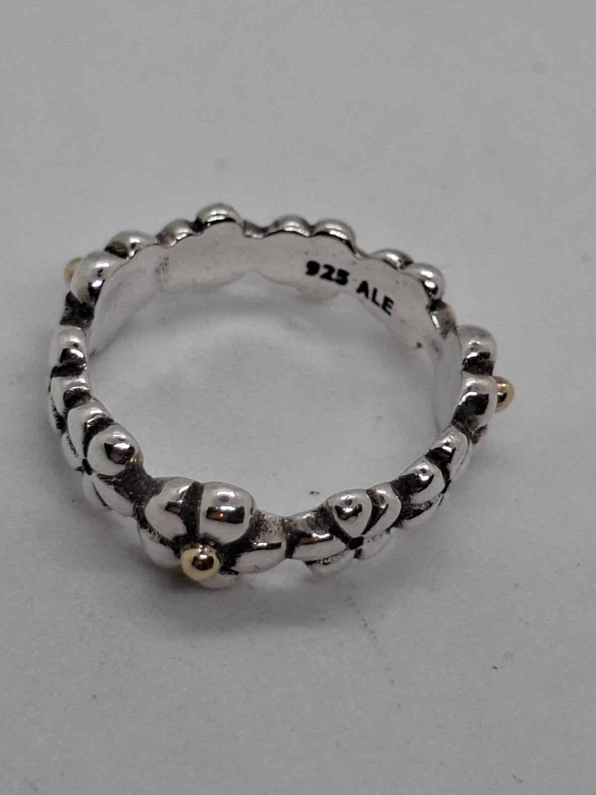 Zilveren Pandora Ring met Gouden Details - Maat 56, Ophalen of Verzenden, 17 tot 18, Dame, Zilver